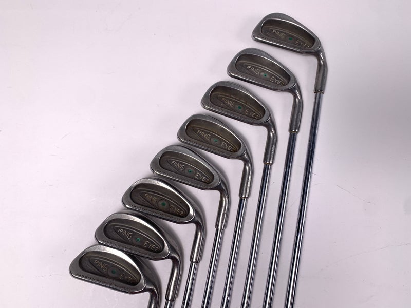 Ping Eye 2 Iron Set 4-PW+SW Green Dot 2* Up Karsten ZZ-Lite Stiff RH +1/2''
