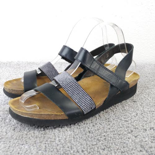 Naot Krista Sandals Womens Size 40 EU Shoes Metallic Silver Pewter Slingback