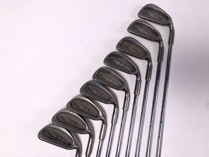 Ping Eye 2 Iron Set 3-PW+SW Orange Dot 2* Flat Karsten ZZ-Lite Stiff RH