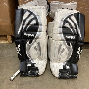 White 21" Youth Reebok L7 Goalie Leg Pads (Used)