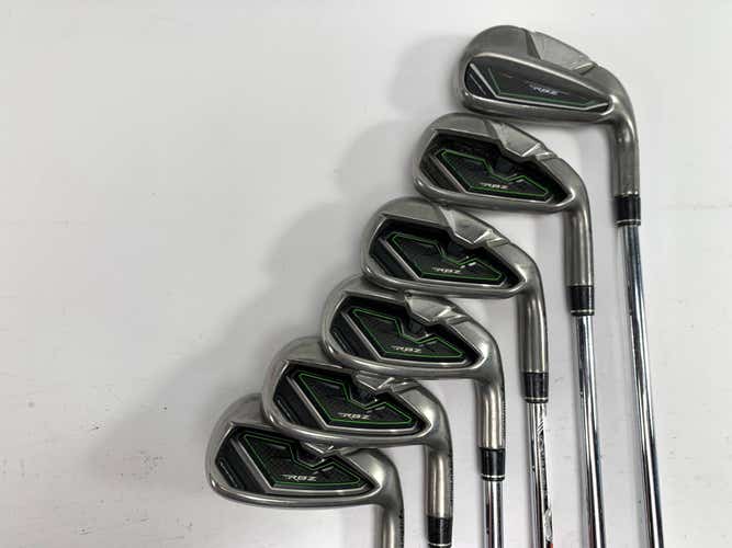TaylorMade RocketBallz Iron Set 5-PW Stiff Steel Mens RH Midsize Grips +1''