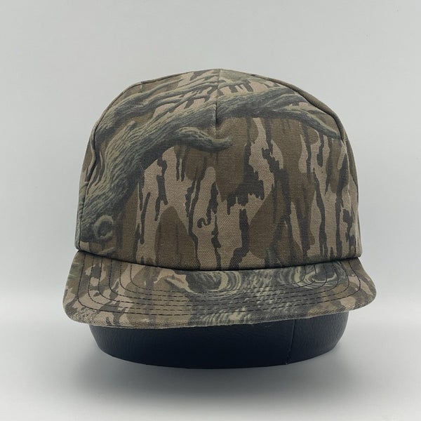 Vintage 1980s Mossy Oak Treestand Snapback Hat Camo Turkey Cap USA Made Rare