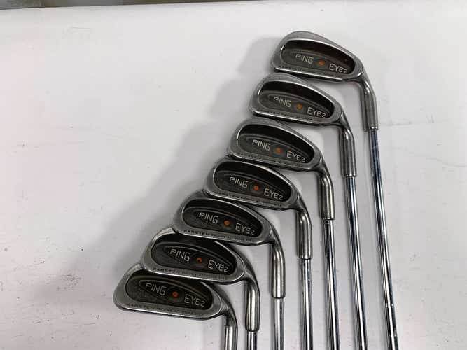 Ping Eye 2 Iron Set 4-PW Orange Dot 2* Flat Karsten ZZ-Lite Stiff RH -1/2''