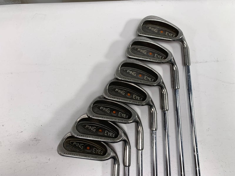 Ping Eye 2 Iron Set 4-PW Orange Dot 2* Flat Karsten ZZ-Lite Stiff RH -1/2''