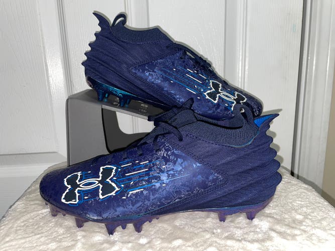 Under Armour Blur Suede MC 2 Midnight Navy Mens Football Cleat (8.5) Retail $225