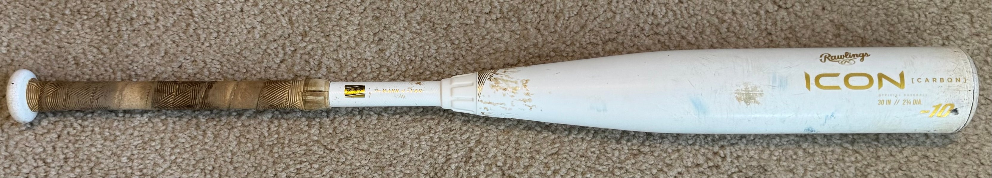 2024 Rawlings Icon Composite USSSA Certified Bat (-10) 20 oz 30" (Used)