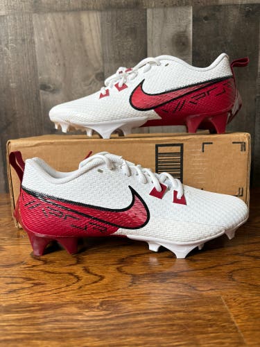 Nike Vapor Edge Speed 360 2 Football Cleat White Maroon Mens Sz 8.5 FQ4045-104