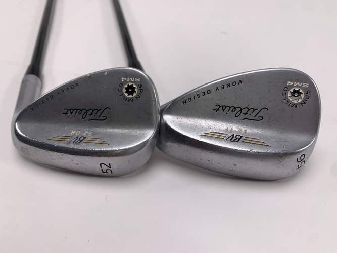 Titleist Vokey Spin Milled SM4 Chrome Wedge Set 52*8 56*11 Tour AD 65i Senior RH