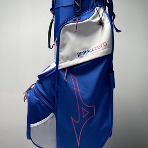 Mizuno Project Zero Cart Bag Blue Pink 7-Way Divide Single Strap Golf Bag