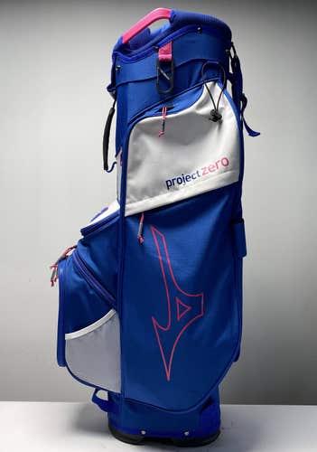 Mizuno Project Zero Cart Bag Blue Pink 7-Way Divide Single Strap Golf Bag