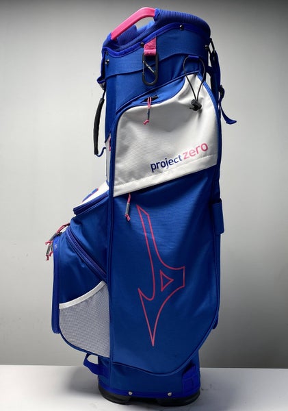 Mizuno Project Zero Cart Bag Blue Pink 7-Way Divide Single Strap Golf Bag