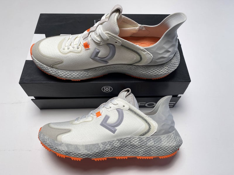 G/Fore MG4X2 Golf Shoes White Gray Orange Men's SZ 11.5 (G4MS22EF40)