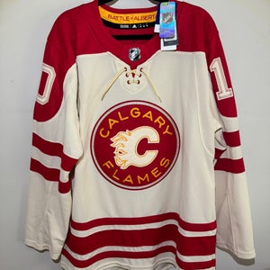 2023 Calgary Flames Winter Classic Jonathan Huberdeau #10 Adidas Primegreen Authentic Jersey–52–NWT