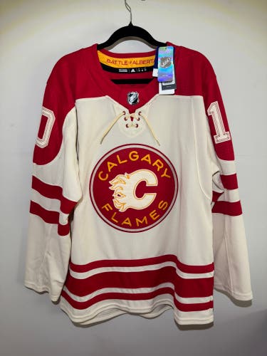 2023 Calgary Flames Winter Classic Jonathan Huberdeau #10 Adidas Primegreen Authentic Jersey–52–NWT