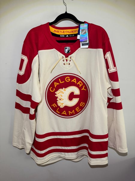 2023 Calgary Flames Winter Classic Jonathan Huberdeau #10 Adidas Primegreen Authentic Jersey–52–NWT