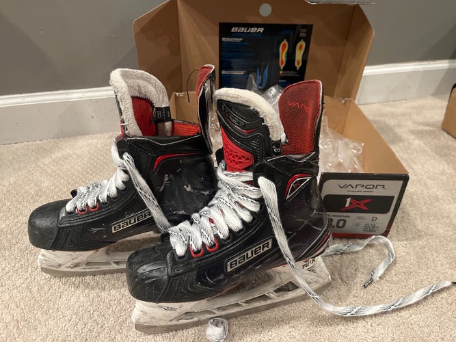 Used Bauer Regular Width Size 3 Vapor 1X 2.0 Hockey Skates