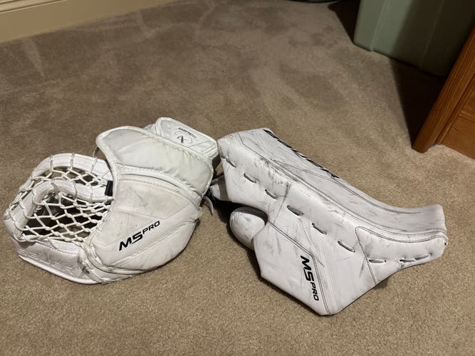 Bauer M5 Pro Goalie glove and blocker