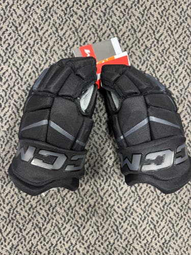 CCM Black Control 14” Hockey Gloves