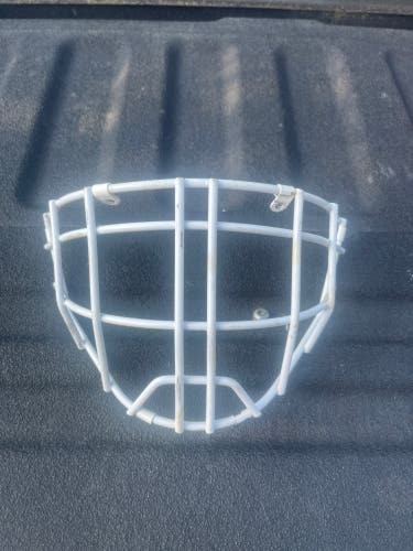 Hockey Goalie white “cheater” cage aka Tim Thomas cage