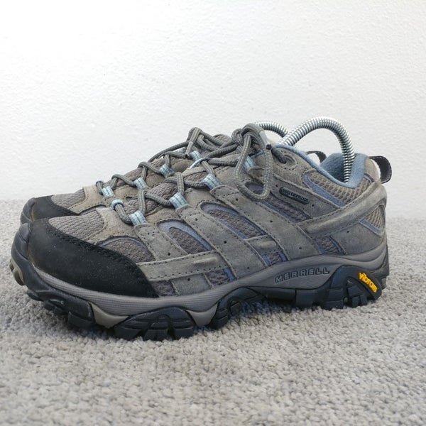 Merrell Moab 2 Waterproof Trail Hiking Shoes Womens Size 8 Sneakers Gray
