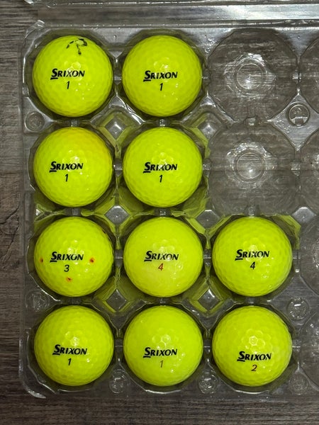 10 Srixon Z-Star Yellow Golf Balls - 5A MINT CONDITION