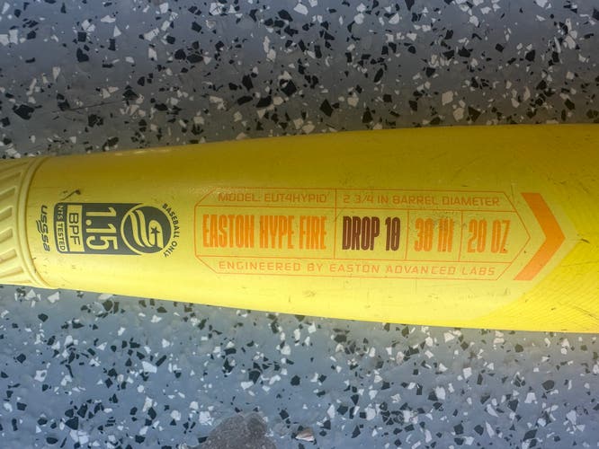 2024 Easton Hype Fire Composite USSSA Certified Bat (-10)  20 oz 30" (Used)