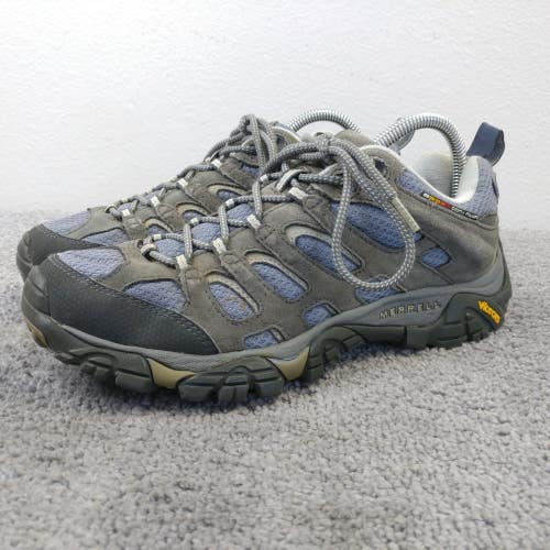 Merrell Moab Ventilator Waterproof Trail Hiking Shoes Womens Size 9.5 Gray Blue