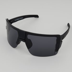 Heatwave Vector Large Rimless Sunglasses ANSI Z87+ Black Frame Dark Smoke H46