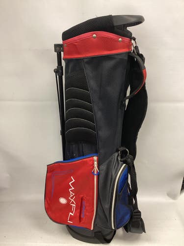Used Maxfli 3 SLOT Jr Stand Bag Royal Blue And Red 11851-S000036366