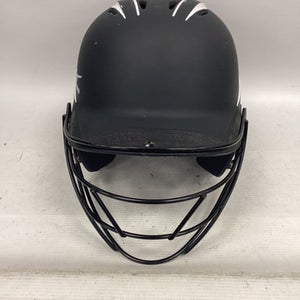 Used Mizuno MBH251 Batting Helmet w/Mask Black S/M 11851-S000036365