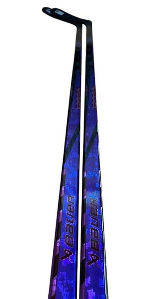 NEW 2 PACK RETAIL P28 77 Flex Bauer Twitch Custom Purple Left Handed Hockey Sticks