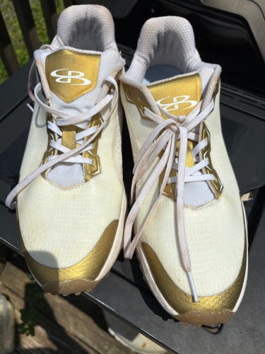 Gold Men's Size M 11.5 (W 12.5) Adult Boombah Shoes (Used)