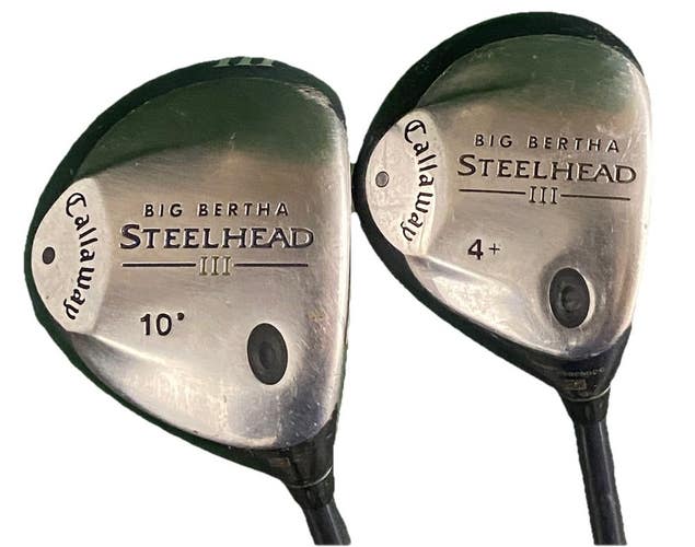 Callaway Big Bertha Steelhead III Wood Set Driver, 4+ Wood RH Stiff Graphite