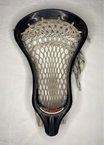 Maverick Bazooka Lacrosse Head Black Strung White Mesh