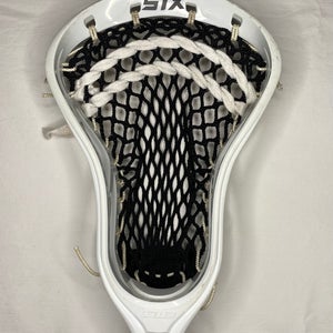 STX Stallion U Lacrosse Head White Strung Black Mesh