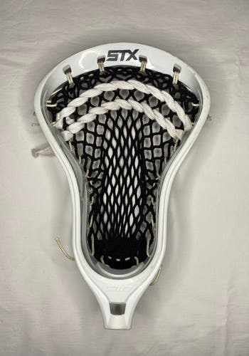 STX Stallion U Lacrosse Head White Strung Black Mesh