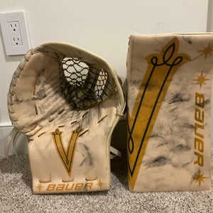 Logan thompson vegas golden knights winter classic pro stock/game used glove and blocker