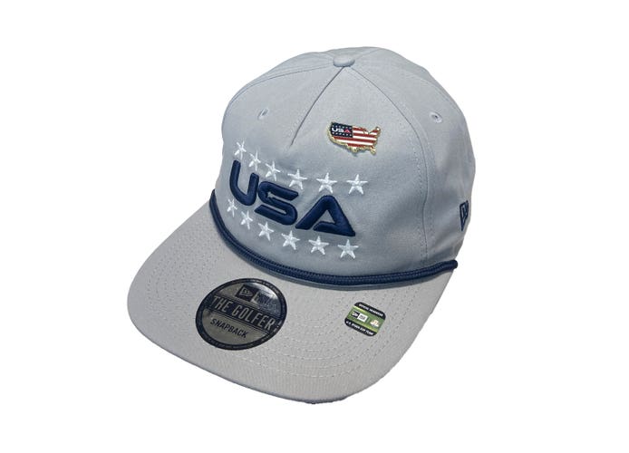 NEW 2025 Men's New Era Ryder Cup The Golfer Grey Adjustable Snapback Hat