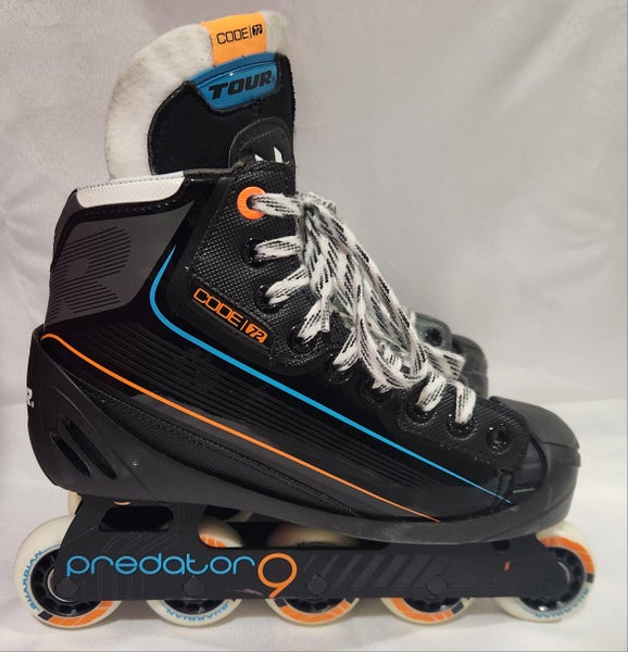 Senior Tour Code 72 Predator 9 Inline Hockey Goalie Skates Size 6 (Used)