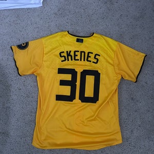 Pittsburgh Pirates Paul Skenes #30 Yellow City Connect ‘PGH’ Jersey | Size Mens Large