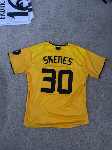 Pittsburgh Pirates Paul Skenes #30 Yellow City Connect ‘PGH’ Jersey | Size Mens Large