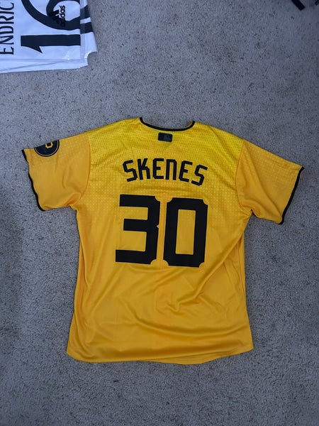 Pittsburgh Pirates Paul Skenes #30 Yellow City Connect ‘PGH’ Jersey | Size Mens Large