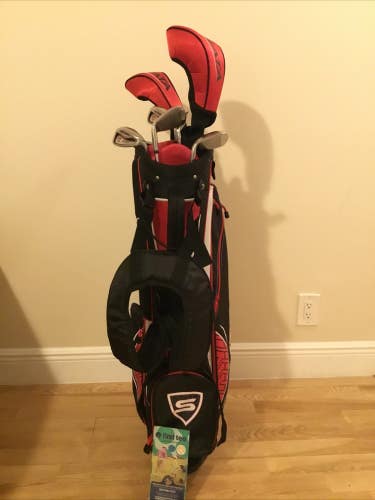 Strata Plus Full Set (3W, 5H, 6-PW-SW, Putter) Regular Steel & Stand Bag Mens
