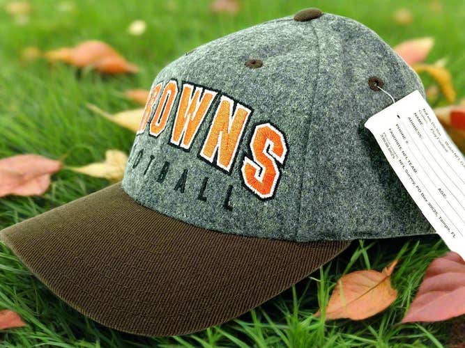 Cleveland Browns Vintage Late '90s NFL Gray 30% Wool NOS Cap (New)