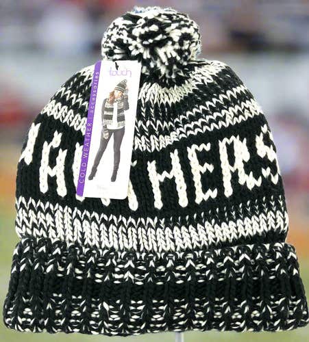 Carolina Panthers NFL Women's NWT Moto Marled Pompster Beanie (New)