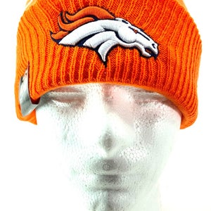 Denver Broncos NFL Biggest Fan 2.0 NWT Knit Beanie Hat (New)