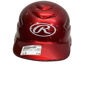 Used Rawlings 6 1/2- 7 1/2 BB HELMET Batting Helmet No Mask Red SM 11347-S000253243