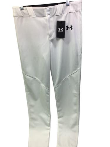 Used Under Armour TAPERED FIT YOUTH LARGE BB/SB Pant Boys White LG 11347-S000253226