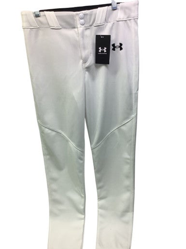 Used Under Armour TAPERED FIT YOUTH LARGE BB/SB Pant Boys White LG 11347-S000253226