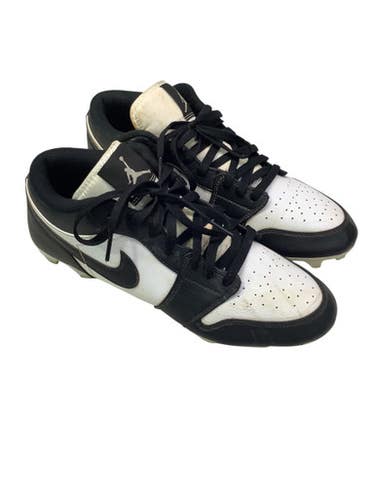 Used JORDAN 1 PANDA LOW Adult FB Cleats Black And White Senior 10.5 11347-S000253190